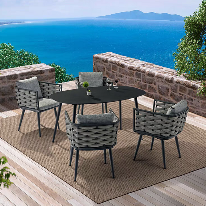 Traditionelles chinesisches Outdoor-Seilwebsofa - 1/2/3-Sitzer für Balkon &amp; Außenbereich 