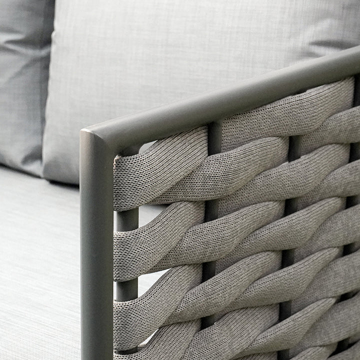 Traditionelles chinesisches Outdoor-Seilwebsofa - 1/2/3-Sitzer für Balkon &amp; Außenbereich 