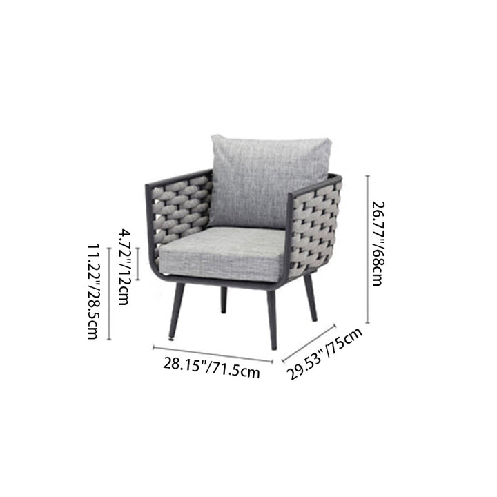 Traditionelles chinesisches Outdoor-Seilwebsofa - 1/2/3-Sitzer für Balkon &amp; Außenbereich 