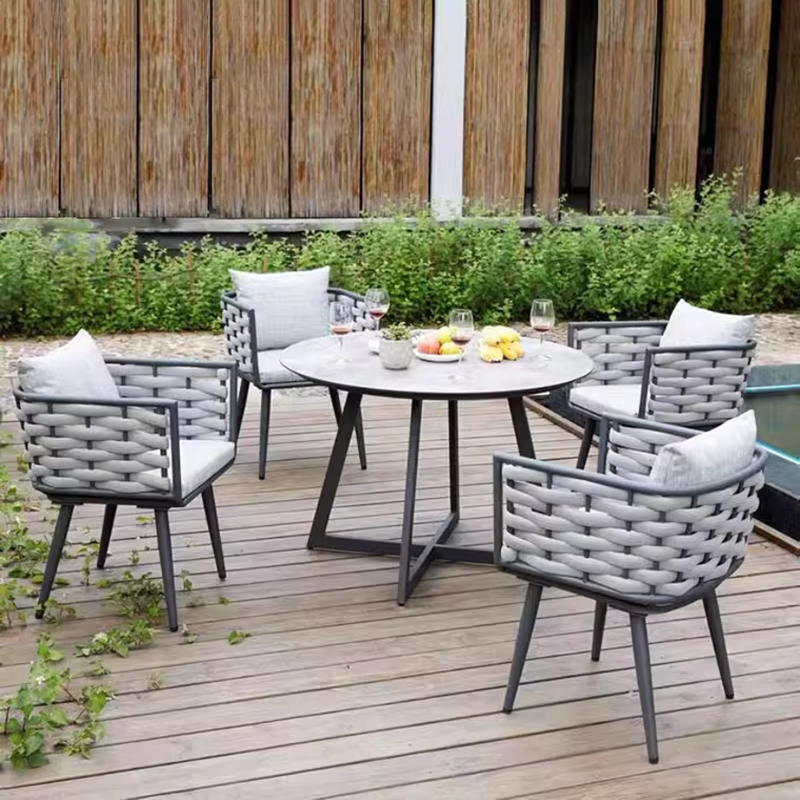 Traditionelles chinesisches Outdoor-Seilwebsofa - 1/2/3-Sitzer für Balkon &amp; Außenbereich 