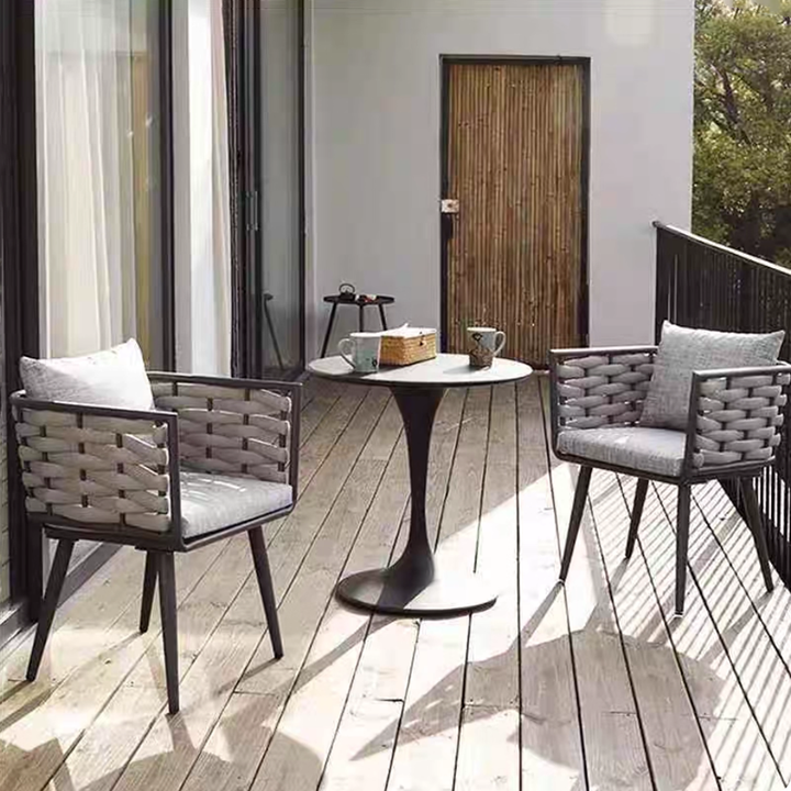 Traditionelles chinesisches Outdoor-Seilwebsofa - 1/2/3-Sitzer für Balkon &amp; Außenbereich 