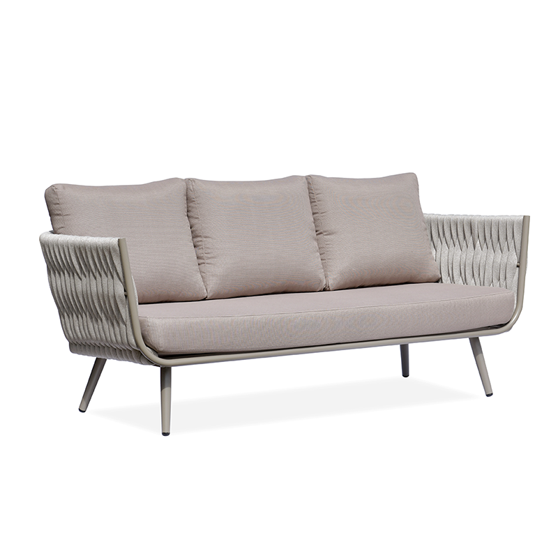 Contemporary Scandinavian Outdoor Rope Weave Sofa - 1/2/3 Seater For Balcony & Outdoor Patio