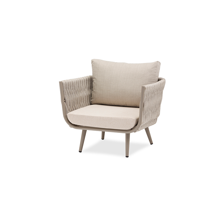 Canapé contemporain en corde tressée pour extérieur scandinave - 1/2/3 places pour balcon et terrasse extérieure 