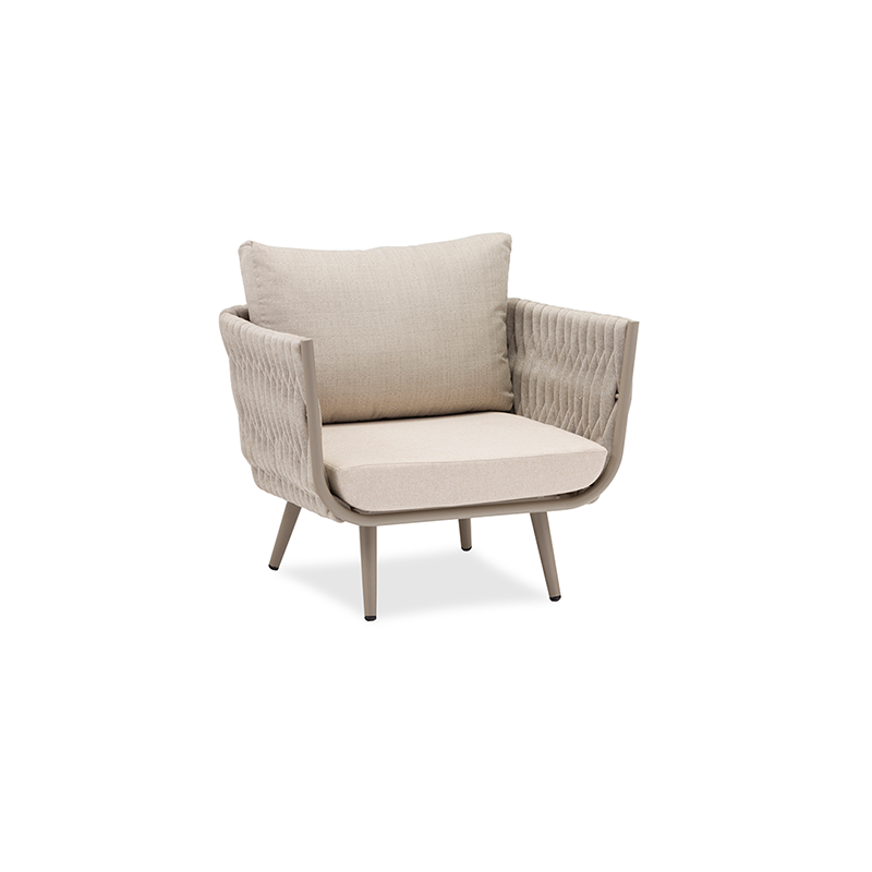 Canapé contemporain en corde tressée pour extérieur scandinave - 1/2/3 places pour balcon et terrasse extérieure 