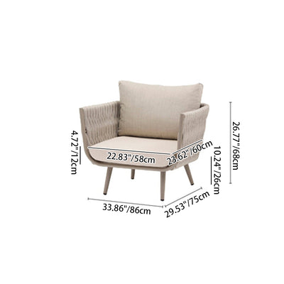 Contemporary Scandinavian Outdoor Rope Weave Sofa - 1/2/3 Seater For Balcony & Outdoor Patio