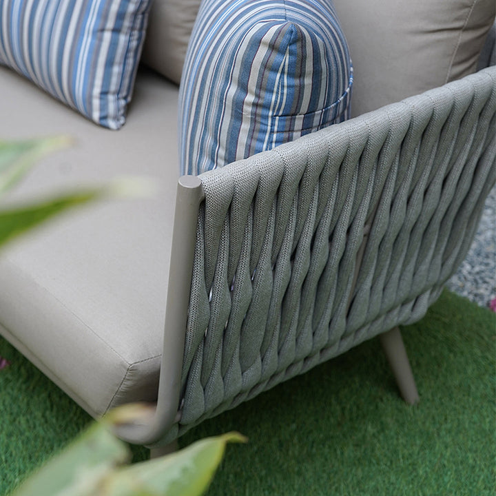 Canapé contemporain en corde tressée pour extérieur scandinave - 1/2/3 places pour balcon et terrasse extérieure 