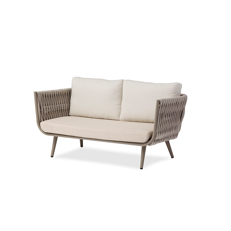 Canapé contemporain en corde tressée pour extérieur scandinave - 1/2/3 places pour balcon et terrasse extérieure 