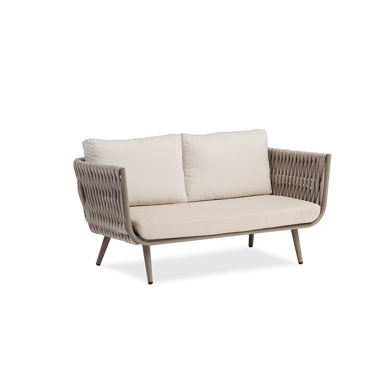 Canapé contemporain en corde tressée pour extérieur scandinave - 1/2/3 places pour balcon et terrasse extérieure 
