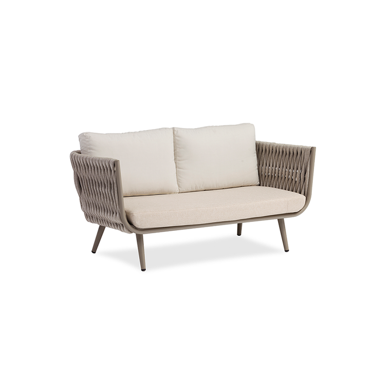 Canapé contemporain en corde tressée pour extérieur scandinave - 1/2/3 places pour balcon et terrasse extérieure 