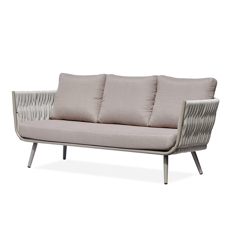 Canapé contemporain en corde tressée pour extérieur scandinave - 1/2/3 places pour balcon et terrasse extérieure 