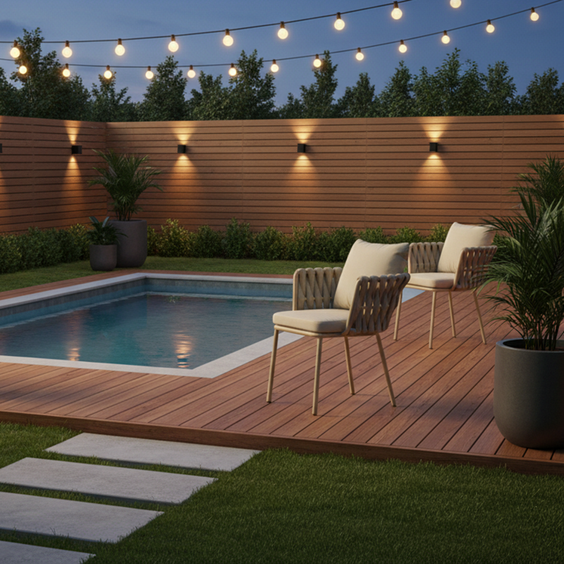 Modern Aluminum Outdoor Dining Chair With Woven Backrest - Waterproof Cushion Accent Chair For Outdoor