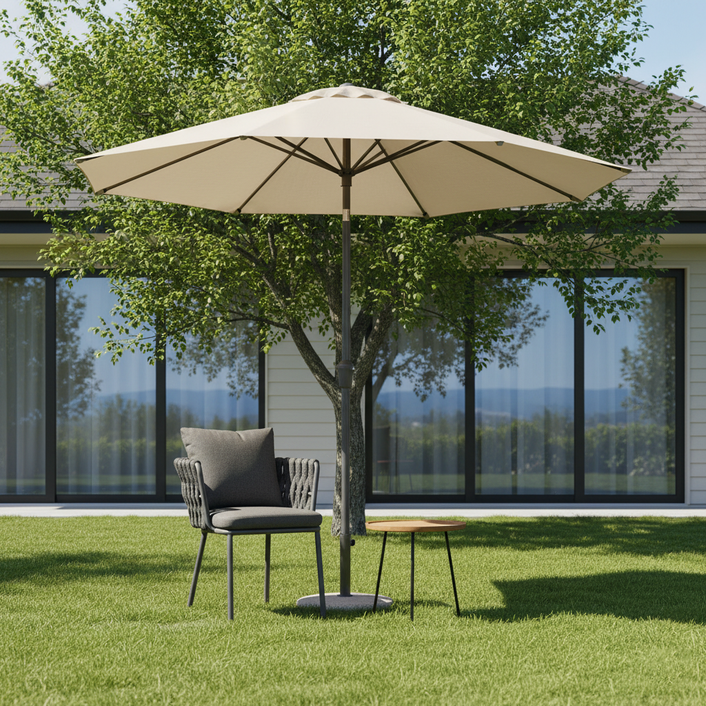 Contemporary Aluminum Outdoor Dining Chair - Waterproof Woven Backrest Accent Chair for Garden