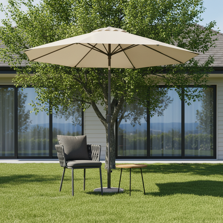 Contemporary Aluminum Outdoor Dining Chair - Waterproof Woven Backrest Accent Chair for Garden