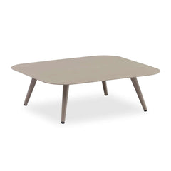 Table d’appoint minimaliste en aluminium - Table d’accent carrée rectangulaire avec finition texturée sable pour l’extérieur 