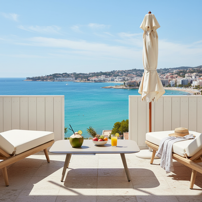 Minimalist Aluminum Side Table - Rectangle Square Accent Table With Sand-Texture Finish For Outdoor