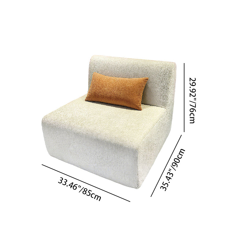 Sofá de Compresión Única sin Esqueleto Minimalista Moderno - Sofá de Espuma de Chenilla Ecológico y Libre de Formaldehído para Sala de Estar 
