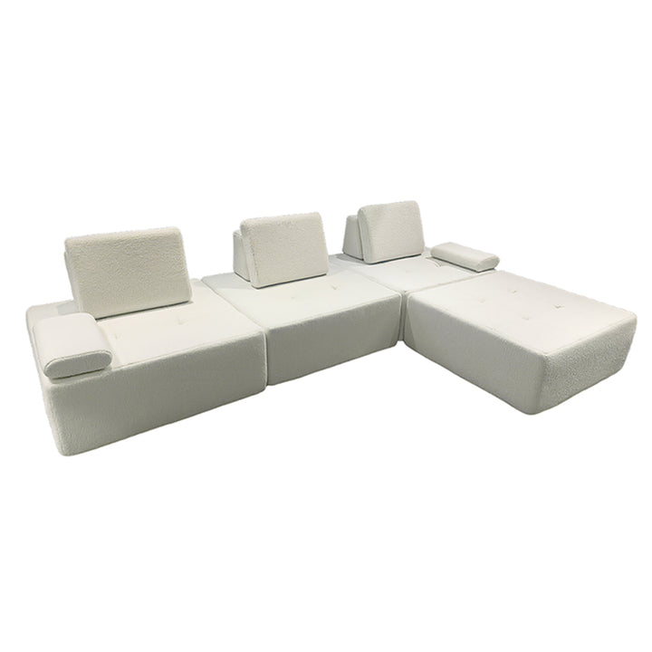 Minimalist Modular Free-Combination Sectional Compression Sofa - High-Resilience Foam Sherpa Modular Sofa For Living Room