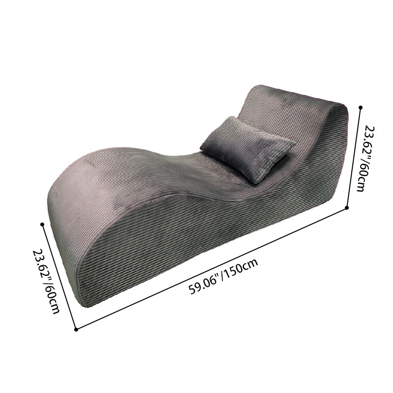 Sofá de acento comprimido de pana escandinava contemporánea - Silla de salón en forma de onda para sala de estar 