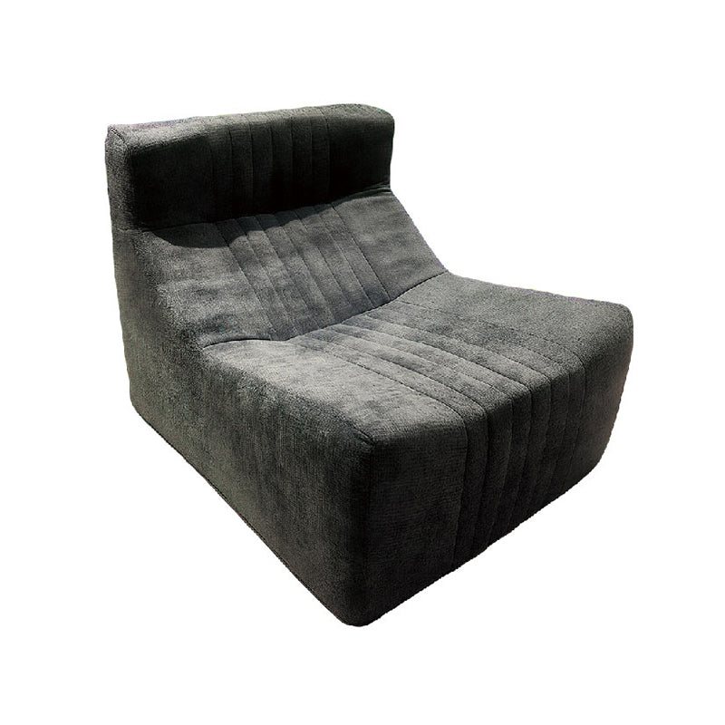Modern Minimalist Chenille Compressed Single Sofa - Geometric Block Lounge Chair For Living Room