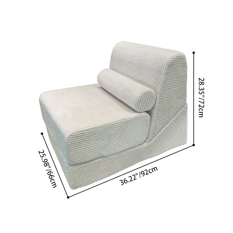 Modern Modular Corduroy Compressed Sofa - Vacuum Compressed Convertible Lounge Chair For Living Room
