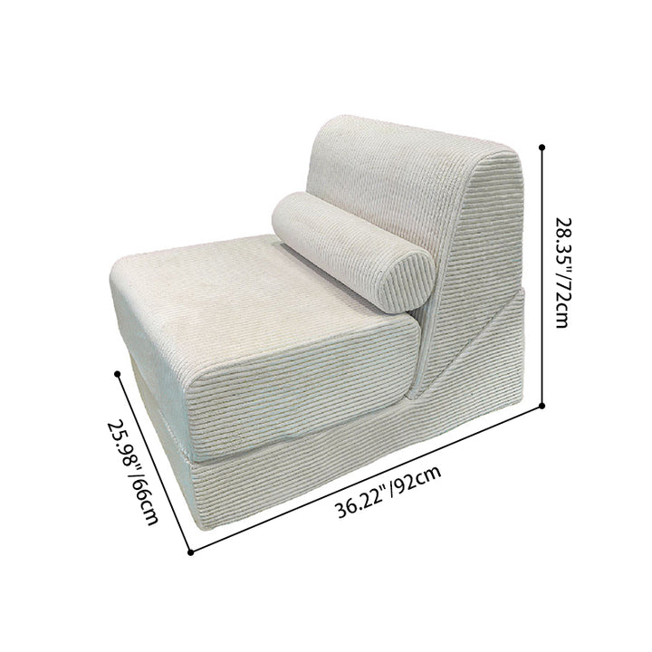 Modern Modular Corduroy Compressed Sofa - Vacuum Compressed Convertible Lounge Chair For Living Room