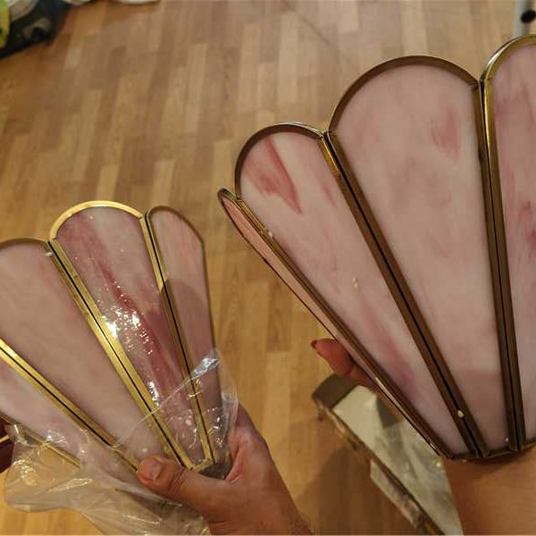 Nordische minimalistische 1-flammige Wandleuchte aus Messingglas 