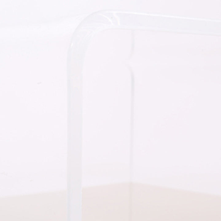 Transparent Acrylic Nightstand - Minimalist Sturdy U-Shaped Support Legs Bedside Table 1-Drawer For Bedroom &amp; Living Room