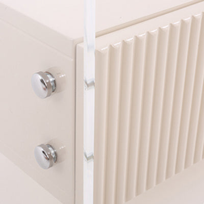 Transparent Acrylic Nightstand - Minimalist Sturdy U-Shaped Support Legs Bedside Table 1-Drawer For Bedroom & Living Room