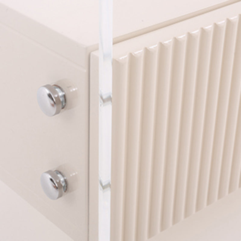 Transparent Acrylic Nightstand - Minimalist Sturdy U-Shaped Support Legs Bedside Table 1-Drawer For Bedroom & Living Room