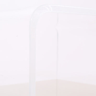 Transparent Acrylic Nightstand - Minimalist Sturdy U-Shaped Support Legs Bedside Table 1-Drawer For Bedroom & Living Room