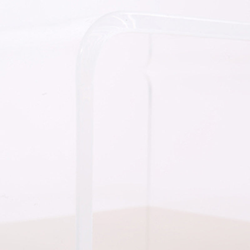 Transparent Acrylic Nightstand - Minimalist Sturdy U-Shaped Support Legs Bedside Table 1-Drawer For Bedroom & Living Room
