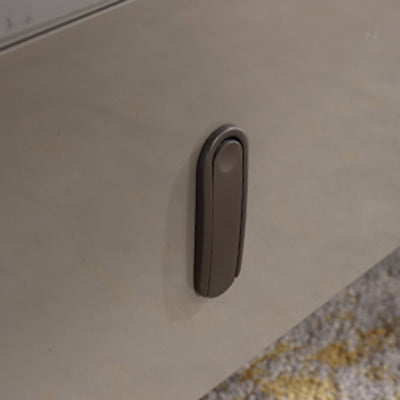 Clear Texture Nightstand - Transparent Tempered Glass Bedside Table 1-Drawer For Bedroom & Living Room