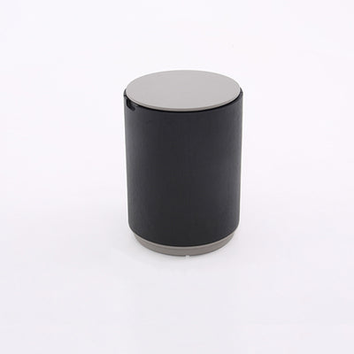 Modern Minimalist Smoked Wood Nightstand - High-Quality Round Design Bedside Table 2-Cabinet For Bedroom & Living Room