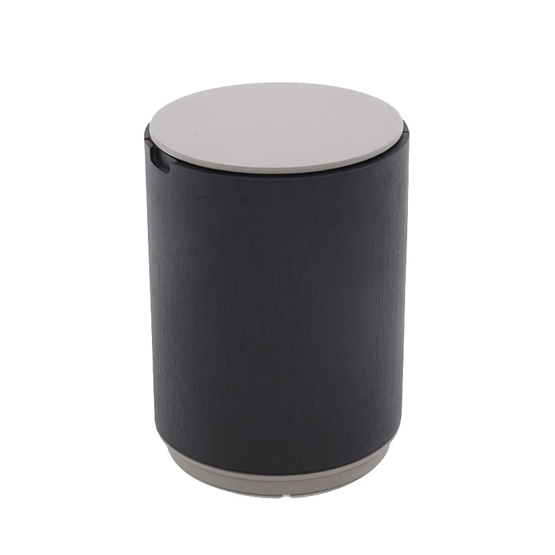 Modern Minimalist Smoked Wood Nightstand - High-Quality Round Design Bedside Table 2-Cabinet For Bedroom &amp; Living Room