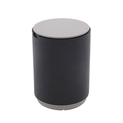 Modern Minimalist Smoked Wood Nightstand - High-Quality Round Design Bedside Table 2-Cabinet For Bedroom & Living Room