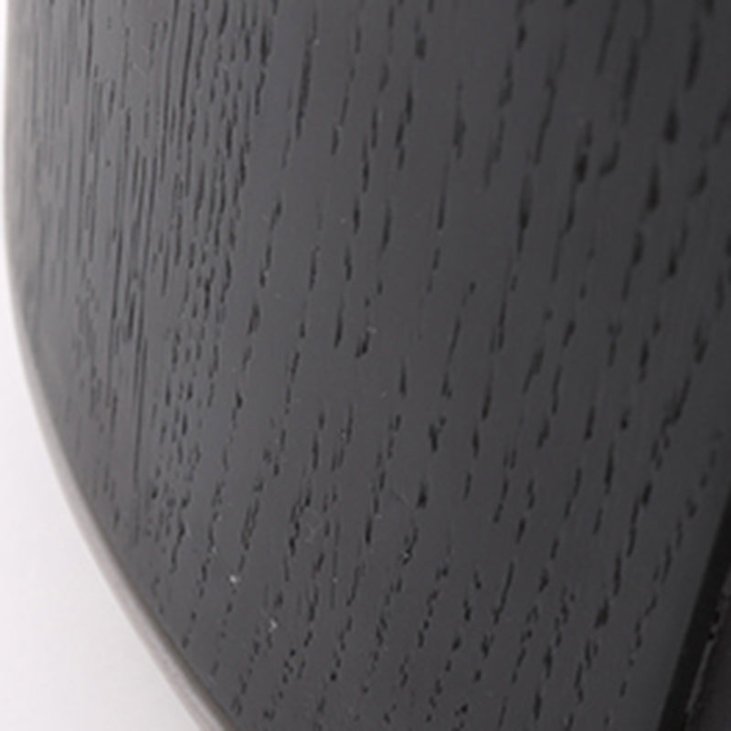 Modern Minimalist Smoked Wood Nightstand - High-Quality Round Design Bedside Table 2-Cabinet For Bedroom & Living Room