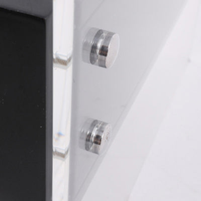 Acrylic Industrial-Style Nightstand - Functional Aesthetics Rectangular Bedside Table 1-Drawer For Bedroom & Living Room