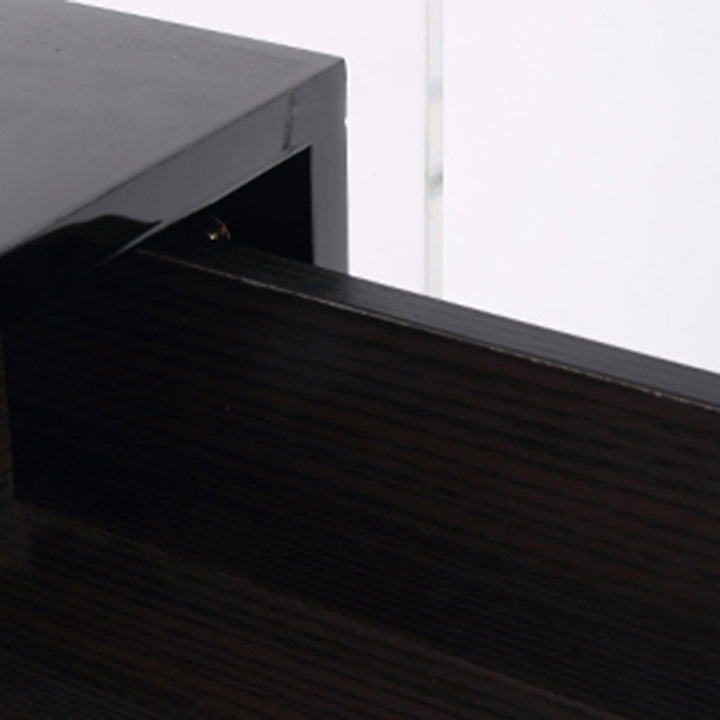 Mesita de noche de estilo industrial de acrílico - Estética funcional mesa de noche rectangular de 1 cajón para dormitorio y sala de estar 
