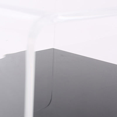 Acrylic Industrial-Style Nightstand - Functional Aesthetics Rectangular Bedside Table 1-Drawer For Bedroom & Living Room