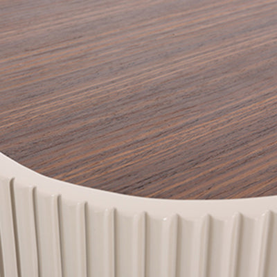 Premium Luxury Nightstand - Delicate Textured Panel Bedside Table 2-Drawer For Bedroom & Living Room