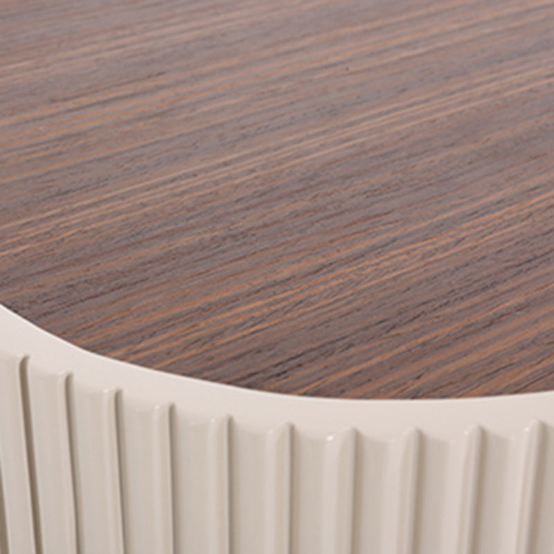 Premium Luxury Nightstand - Delicate Textured Panel Bedside Table 2-Drawer For Bedroom & Living Room