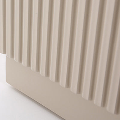 Premium Luxury Nightstand - Delicate Textured Panel Bedside Table 2-Drawer For Bedroom & Living Room