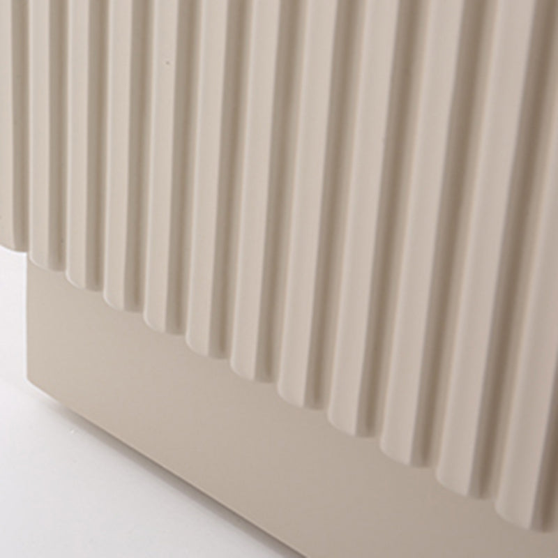 Premium Luxury Nightstand - Delicate Textured Panel Bedside Table 2-Drawer For Bedroom & Living Room