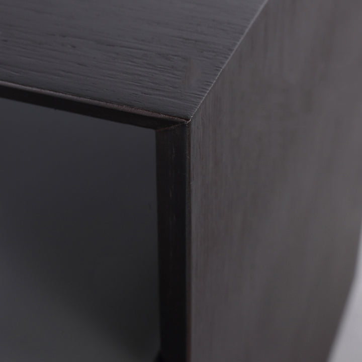 Zeitgenössischer industrieller Nachttisch - Vielseitiger Stil &amp; ultraminimalistischer versteckter Griff-Nachttisch mit 2 Schubladen für das Schlafzimmer 