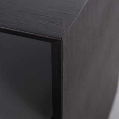 Contemporary Industrial Nightstand - Versatile Style & Ultra-Minimalist Hidden Handle Bedside Table 2-Drawer For Bedroom