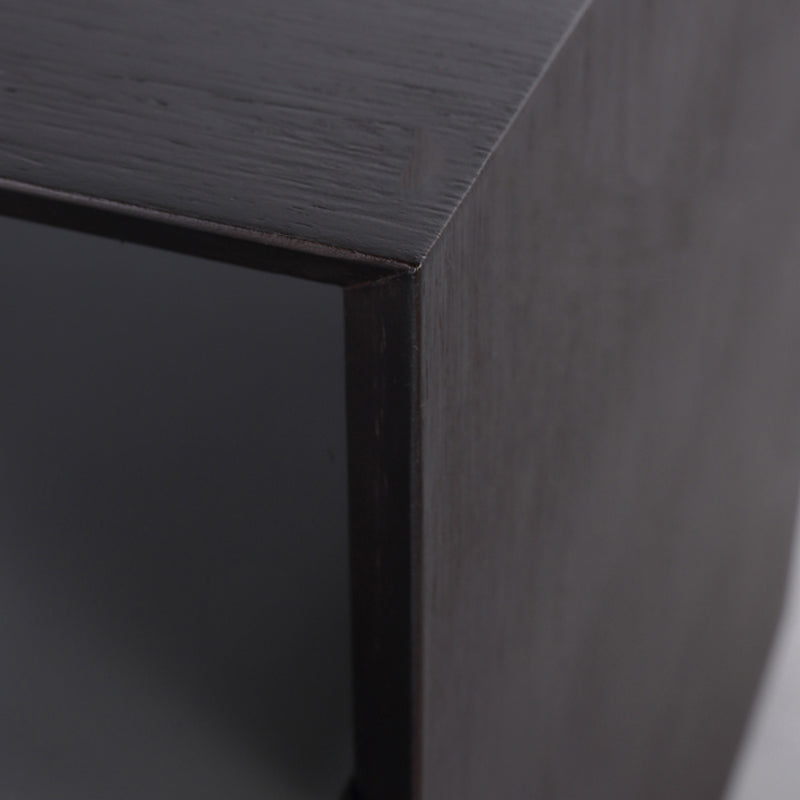 Contemporary Industrial Nightstand - Versatile Style & Ultra-Minimalist Hidden Handle Bedside Table 2-Drawer For Bedroom