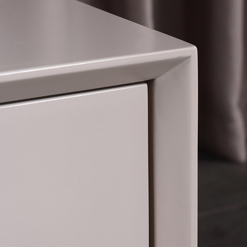 Industrial Style Nightstand - Heavy-Duty Carbon Steel Bedside Table 2-Drawer For Bedroom & Living Room