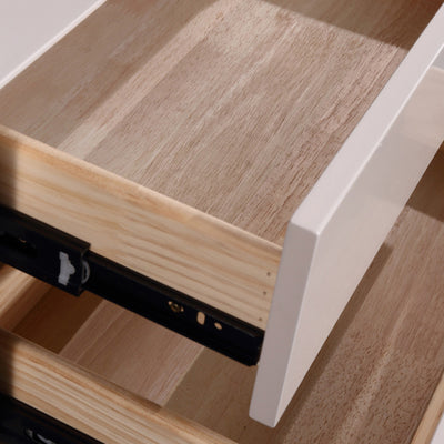 Industrial Style Nightstand - Heavy-Duty Carbon Steel Bedside Table 2-Drawer For Bedroom & Living Room