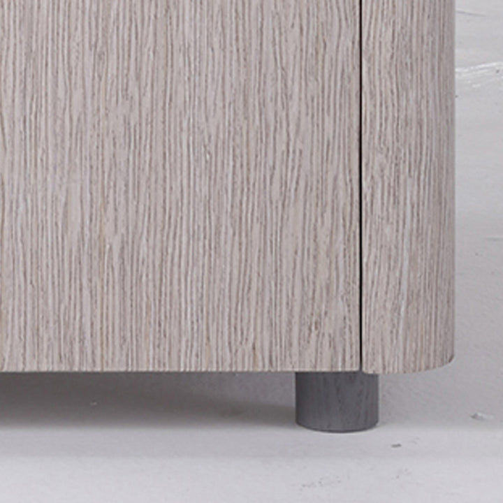 Mesita de noche de estilo elegante y almacenamiento sin esfuerzo - Encimera de vidrio templado y mesa de noche con dos cajones con apertura por presión para el dormitorio 