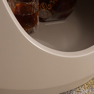 Scandinavian Style Round Nightstand - Space-Maximizing Storage Magic Bedside Table 1-Drawer For Bedroom